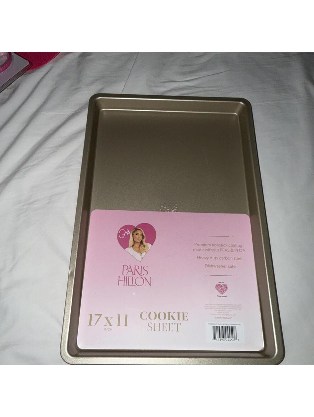 Paris Hilton Cookie Sheet 17 X11 Premium Nonstick Heavy Duty Carbon Steel